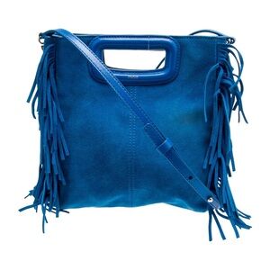 Maje Blue Fringe Bag